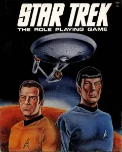 Box art from the first edition of Star Trek: The Role Playing Game (1982).