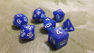 Several multi-sided dice
