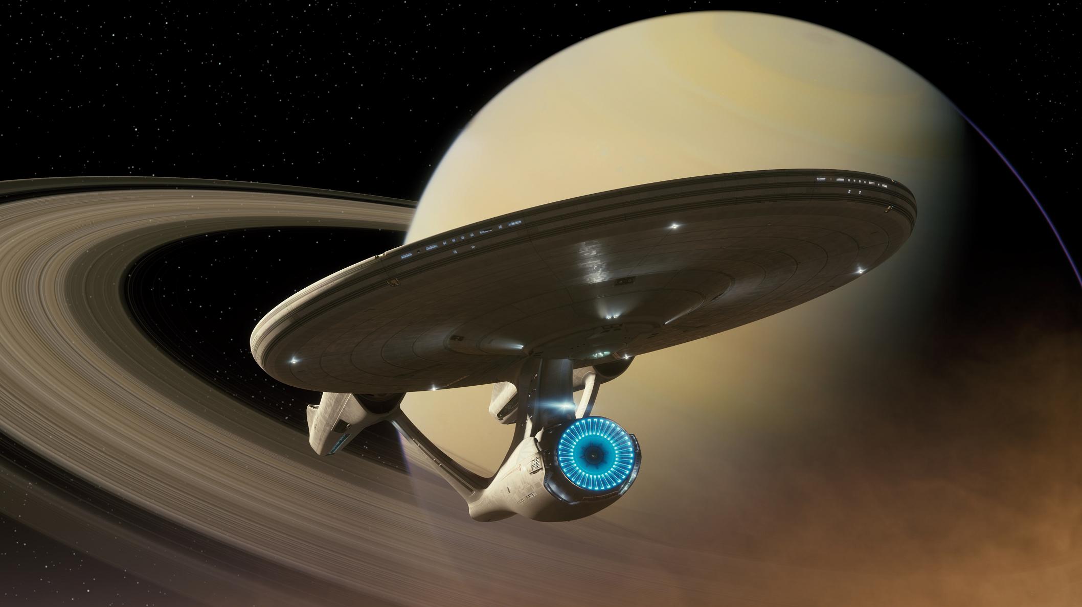 U.S.S. Enterprise at Saturn