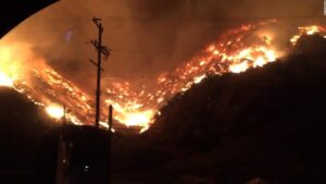 Wildfire near Getty Center (from CNN)