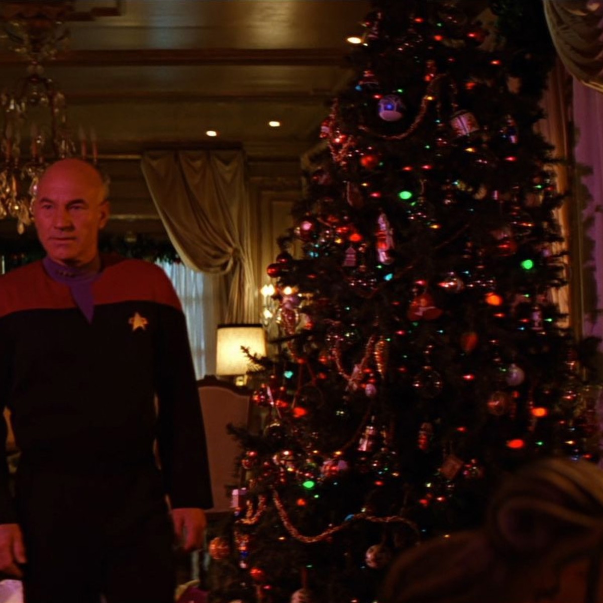 Picard with Christmas Tree